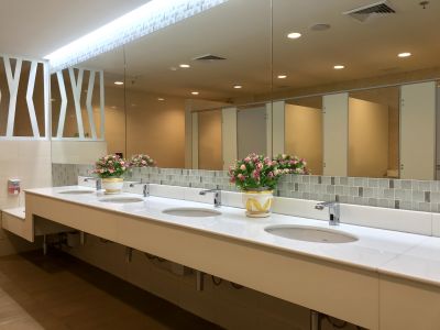 Wide View of a Renovated Bathroom